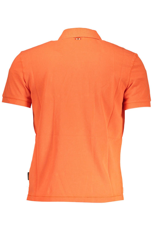 Elegant Red Cotton Polo with Emblem Detail