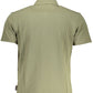 Chic Green Cotton Short-Sleeved Polo