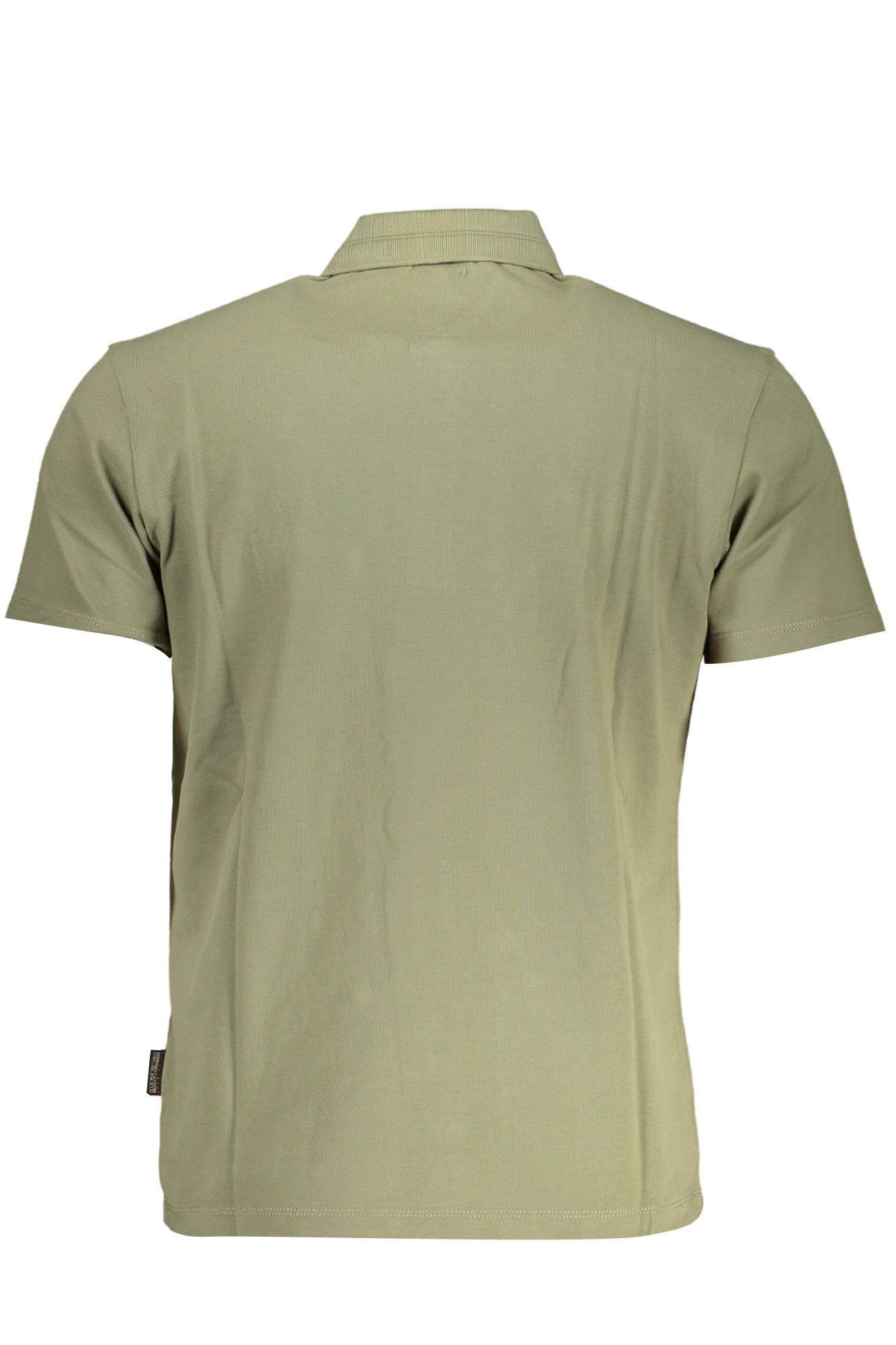 Chic Green Cotton Short-Sleeved Polo