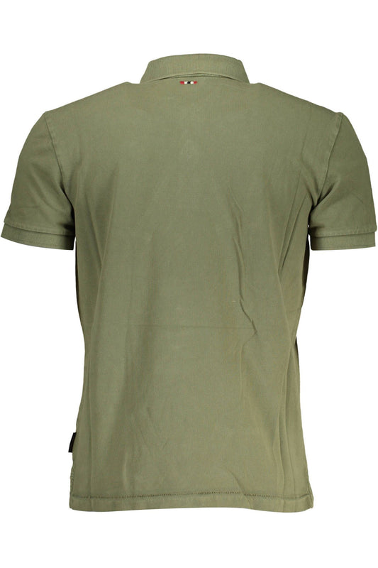 Timeless Green Embroidered Cotton Polo