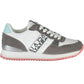 Chic White Lace-Up Sneakers with Contrasting Details