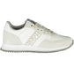 Sleek White Lace-up Sports Sneakers