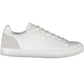 White Lace-Up Sports Sneakers with Logo Accent