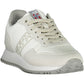 Sleek White Lace-up Sports Sneakers
