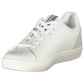 Chic White Lace-Up Sneakers with Logo Accent