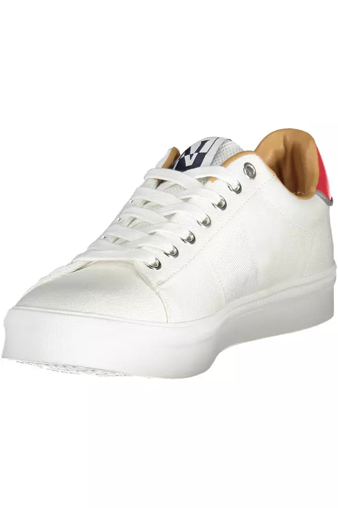 Sleek White Sneakers with Contrasting Details