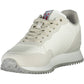 Sleek White Lace-up Sports Sneakers