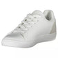 Elegant White Lace-Up Sports Sneakers