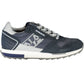 Sporty Blue Lace-Up Sneakers with Logo Detail