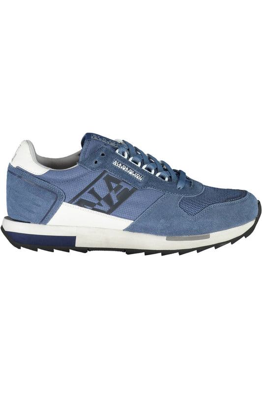 Sleek Blue Athletic Sneakers with Contrast Details