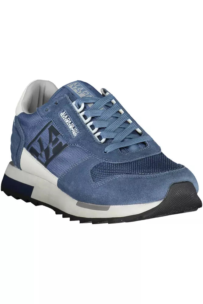 Sleek Blue Lace-Up Sport Sneakers