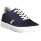 Sleek Blue Lace-Up Sports Sneakers