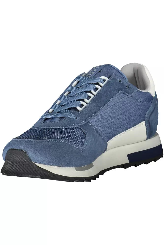 Sleek Blue Lace-Up Sport Sneakers