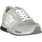 Gray Contrast Lace-Up Sneakers