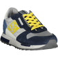 Exquisite Gray Sports Sneakers with Bold Details