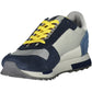 Exquisite Gray Sports Sneakers with Bold Details