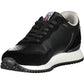Sleek Black Sneakers with Laces & Logo Highlight