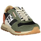 Trendy Green Lace-Up Sneakers for the Modern Man