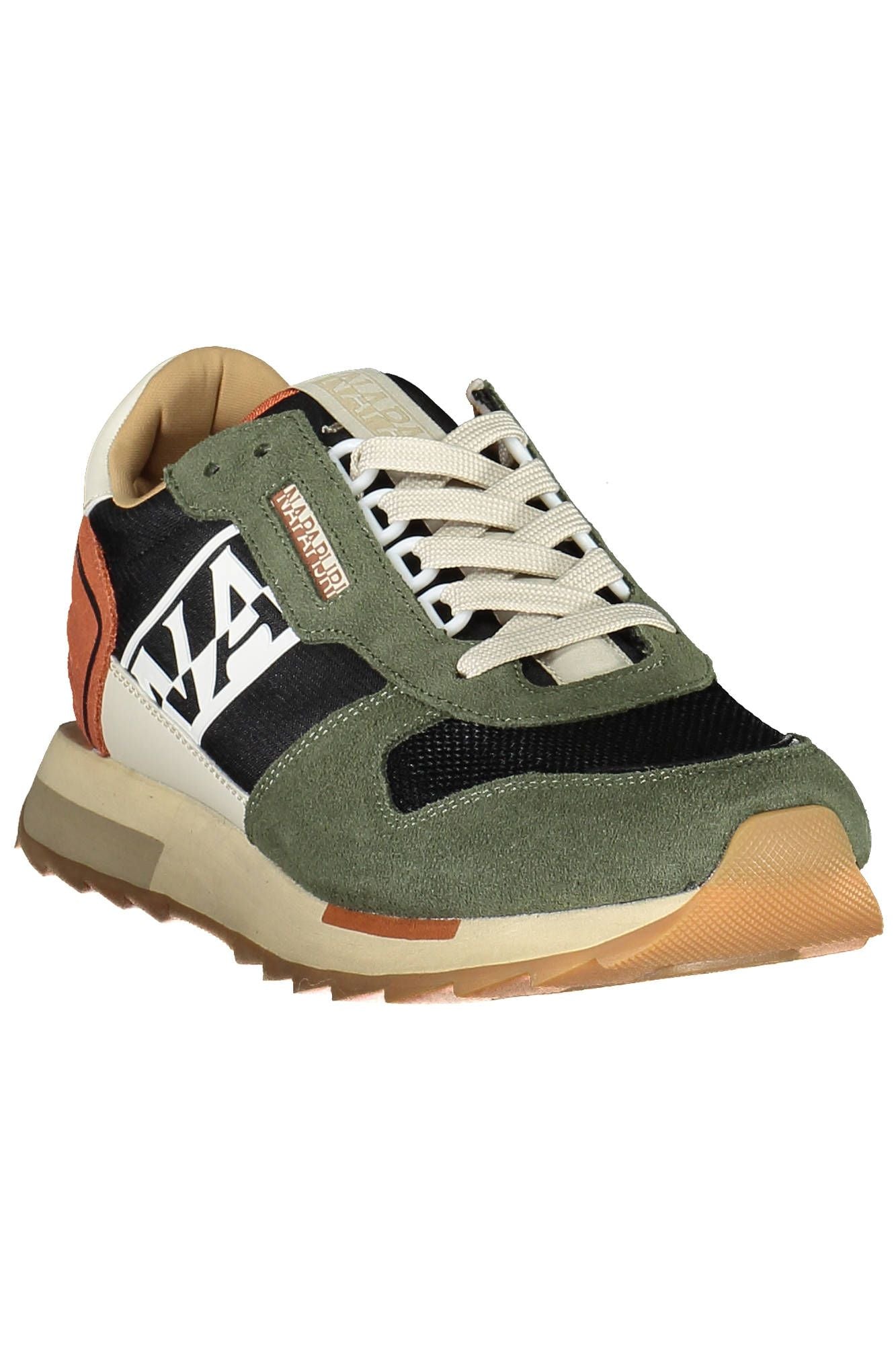 Trendy Green Lace-Up Sneakers for the Modern Man