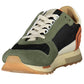 Trendy Green Lace-Up Sneakers for the Modern Man