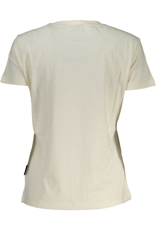 Chic White Cotton Tee with Signature Print