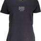 Chic Short-Sleeved Black Cotton Tee