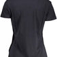 Chic Short-Sleeved Black Cotton Tee