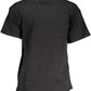 Elegant Black Embroidered Logo Tee