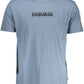 Light Blue Printed Logo Tee