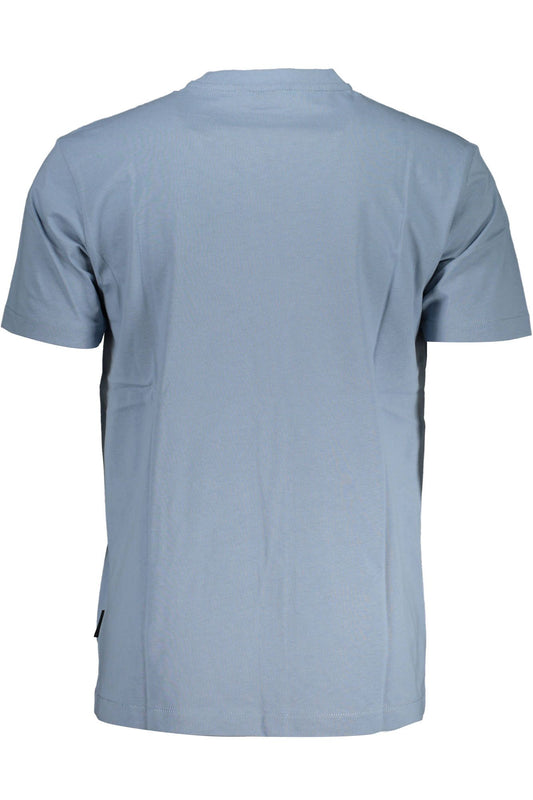 Light Blue Printed Logo Tee