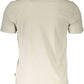 Beige Round Neck Logo Tee