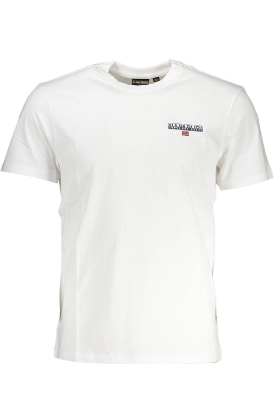 Elegant White Cotton Tee with Iconic Print