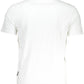 Elegant White Printed Tee with Iconic Emblem