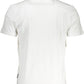 Elegant White Cotton Tee with Iconic Print