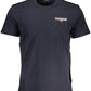 Elegant Blue Cotton Tee with Sleek Logo Detail