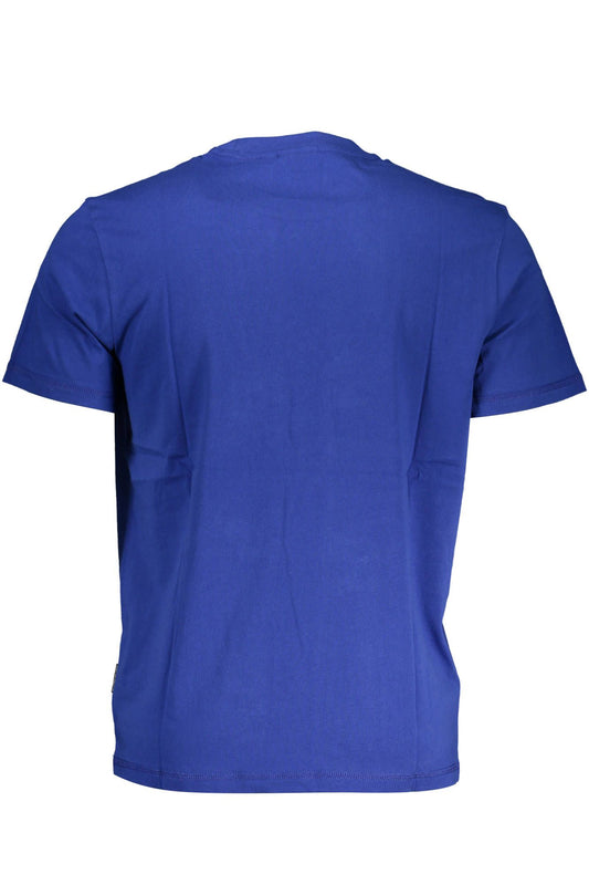 Chic Blue Printed Logo Tee