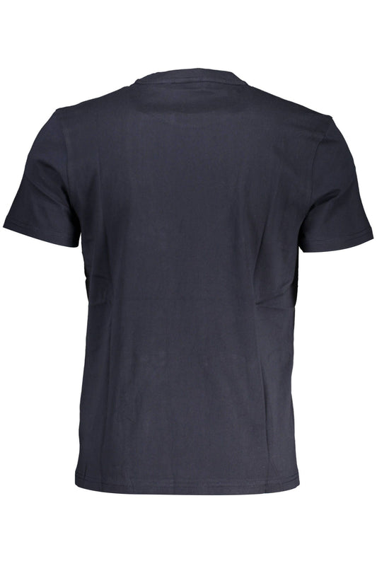 Elegant Blue Cotton Tee with Sleek Logo Detail