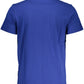 Elegant Blue Embroidered T-Shirt for Men