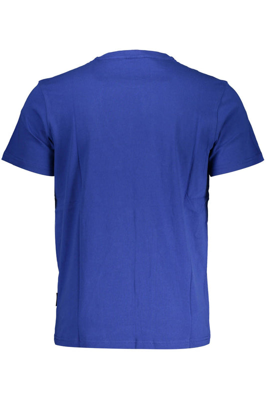 Elegant Blue Embroidered T-Shirt for Men