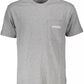 Chic Gray Cotton T-Shirt with Logo Detail