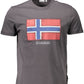 Classic Crew Neck Logo Tee in Gray