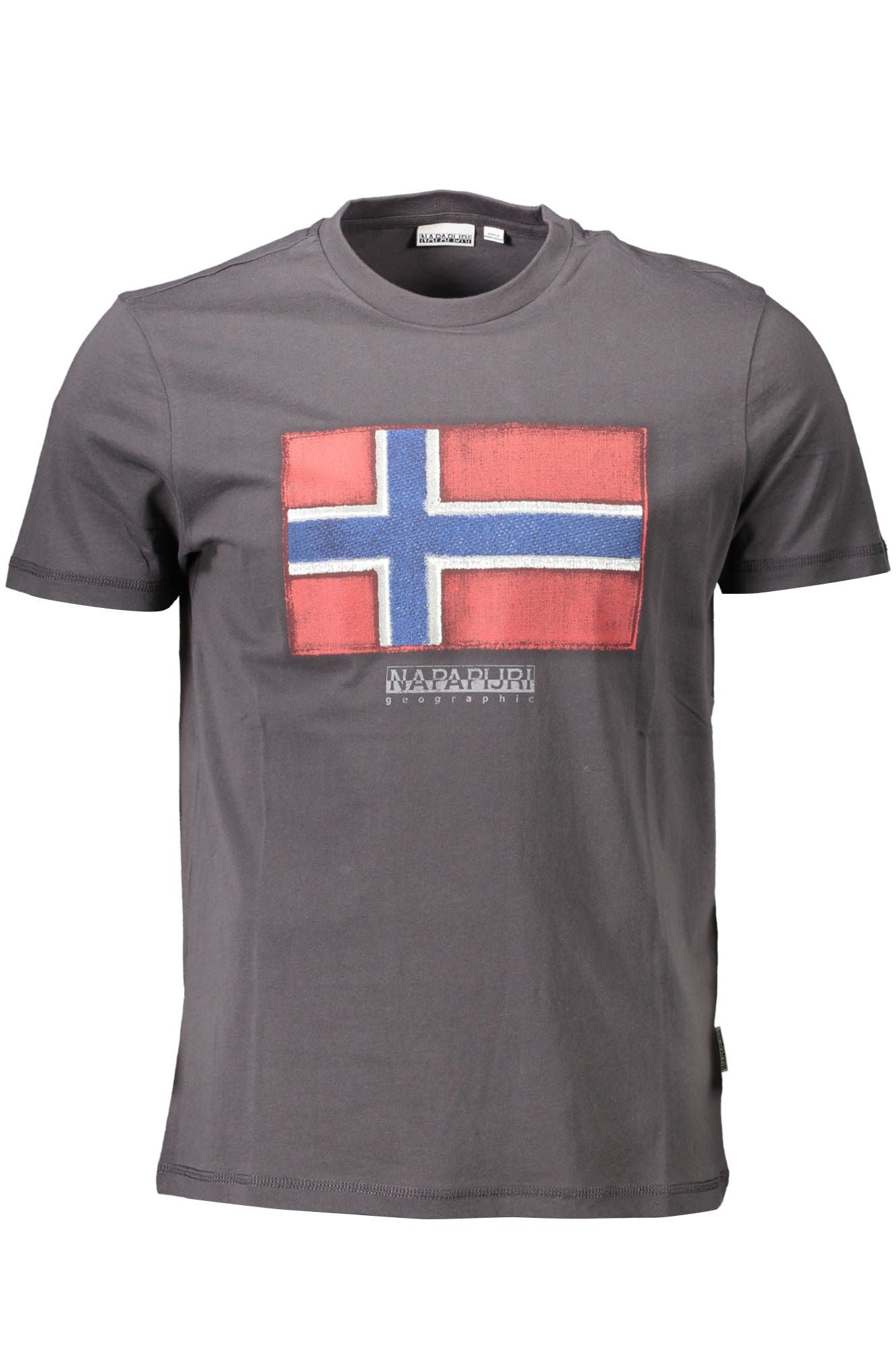 Classic Crew Neck Logo Tee in Gray