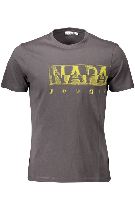 Chic Gray Crew Neck Cotton Tee