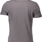 Sleek Gray Crew Neck Logo Tee