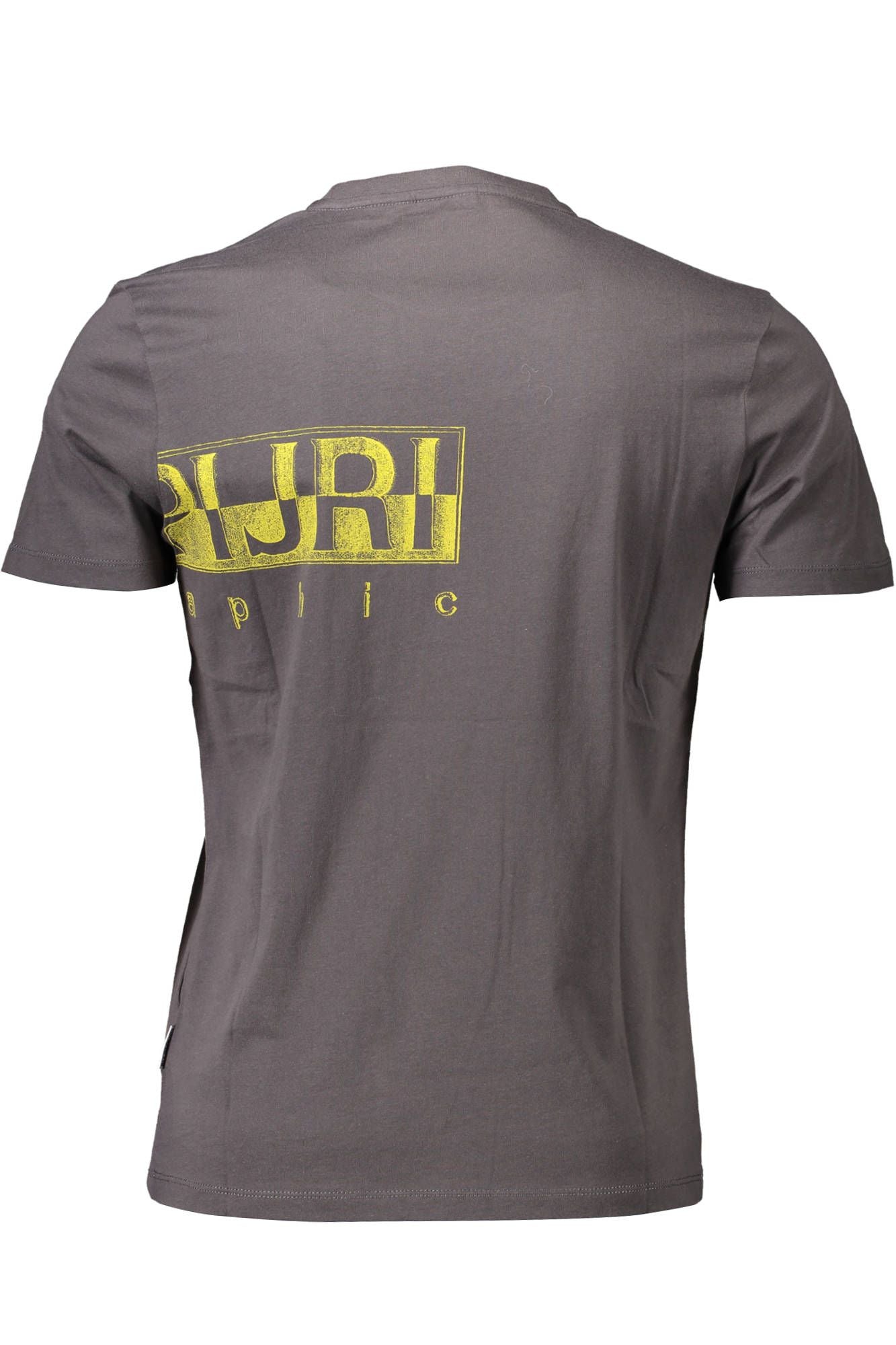 Chic Gray Crew Neck Cotton Tee