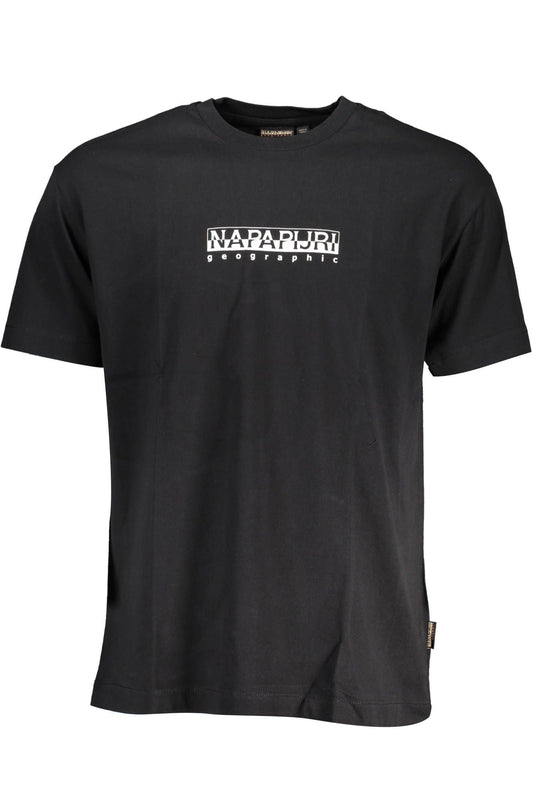Chic Black Printed Tee With Classic Logo