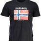Sleek Black Cotton Tee with Iconic Logo