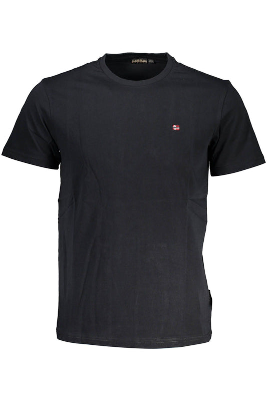 Elegant Embroidered Black Cotton Tee