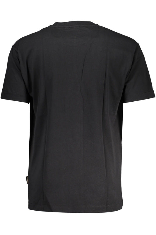 Chic Black Printed Tee With Classic Logo