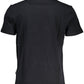 Sleek Black Cotton Tee with Iconic Logo